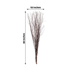 6 - Pack Natural Birch Tree Branches 46" Natural - Versatile Extra Long Decorative Dried Willow Twigs Sticks for Vase Centerpiece Wedding Decor - Bell Racket Store