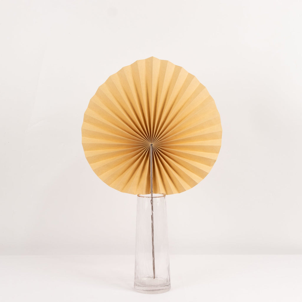 6 Pack Natural Dried Tropical Palm Leaves Paper Fans, 25" Handheld Folding Fans Boho Farmhouse Wall Table Decor - Bell Racket Store