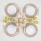 6 - Pack Plastic Cocktail Tumblers Green Transparent Crystal Cut Style - Shatterproof Highball Glasses 14oz - Bell Racket Store