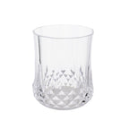 6 - Pack Plastic Whiskey Cups Clear Crystal Cut Style - Reusable Stemless Wine Glasses 8oz - Bell Racket Store