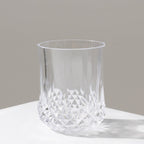 6 - Pack Plastic Whiskey Cups Clear Crystal Cut Style - Reusable Stemless Wine Glasses 8oz - Bell Racket Store