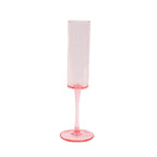 6 - Pack Plastic Wine Mimosa Goblets Transparent Blush Cylindrical Shape - Reusable Champagne Flute Glasses 9.5" Tall 6oz - Bell Racket Store