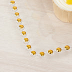 6 - Pack Rectangular Acrylic Serving Trays Clear with Gold Beaded Rim - Food and Dessert Platters 9"x13" - Bell Racket Store