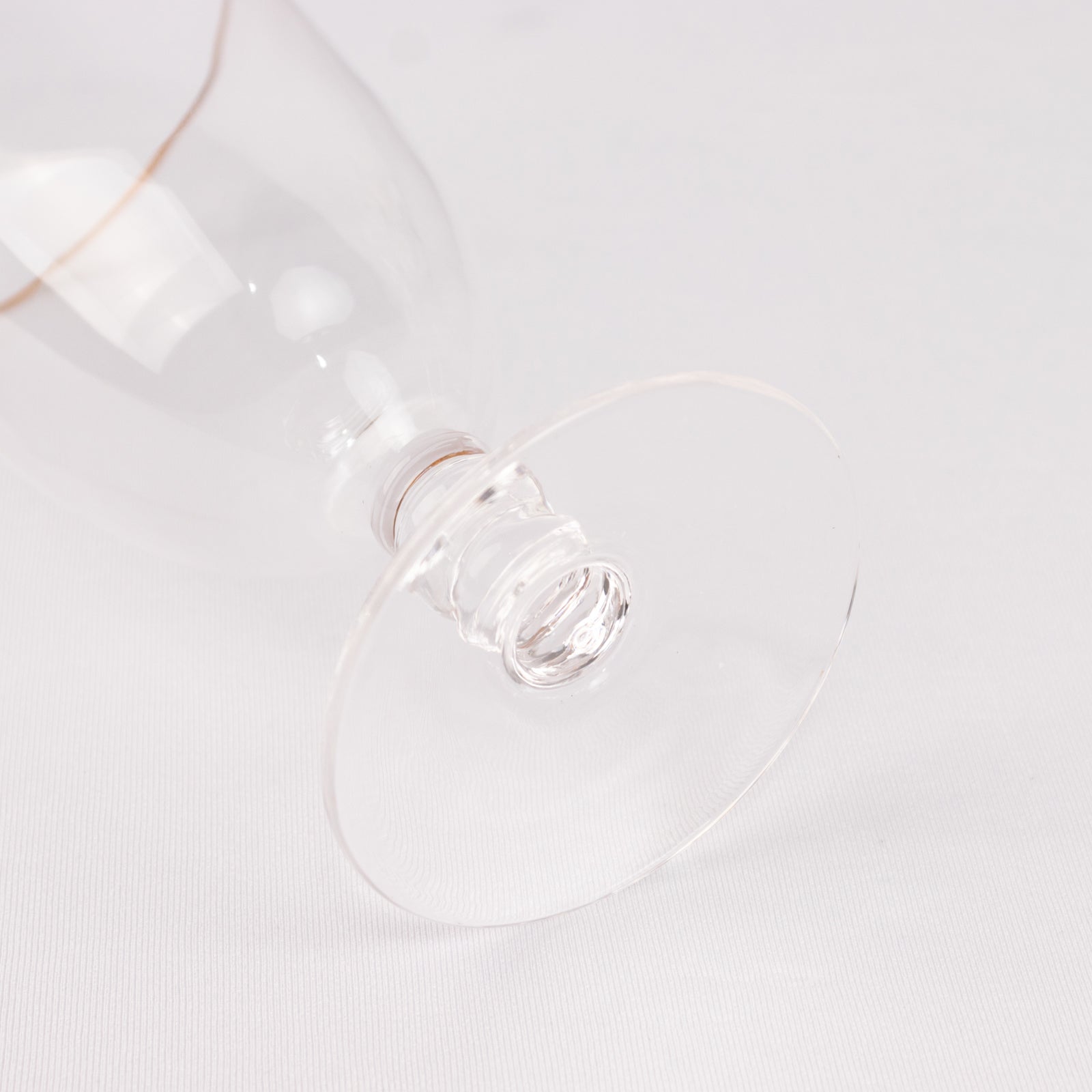 6 - Pack Red Wine Glasses Clear Gold Rimmed Design with Short Beaded Stem - Chic Crystal Goblets for Drinks & Events 16oz 7" - Bell Racket Store