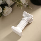 6 - Pack Resin Roman Column Pillar Pedestal Candle Holders, Greek Statue Antique White Stands Sturdy Decorative Design 2.5" - Bell Racket Store