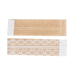 6 Pack Rustic Boho Chic Burlap and Lace Napkin Rings, Farmhouse Style Jute Serviette Buckles Holder - Bell Racket Store