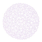 6 - Pack Table Placemats Woven Fiber Design Lavender Lilac Round - Disposable Mats for Dining and Events 15" - Bell Racket Store