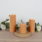 6 - Pack Unscented Dripless Pillar Candles â€“ 3"x6" Beige Paraffin Wax with Smokeless Cotton Wicks, Clean & Long - Lasting 60 - Hour Burn - Bell Racket Store