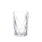 6 - Pack Whiskey Glasses Clear Textured Crystal Cut Design with Heavy Base - Highball Tumblers for Parties & Events 12oz 5" - Bell Racket Store