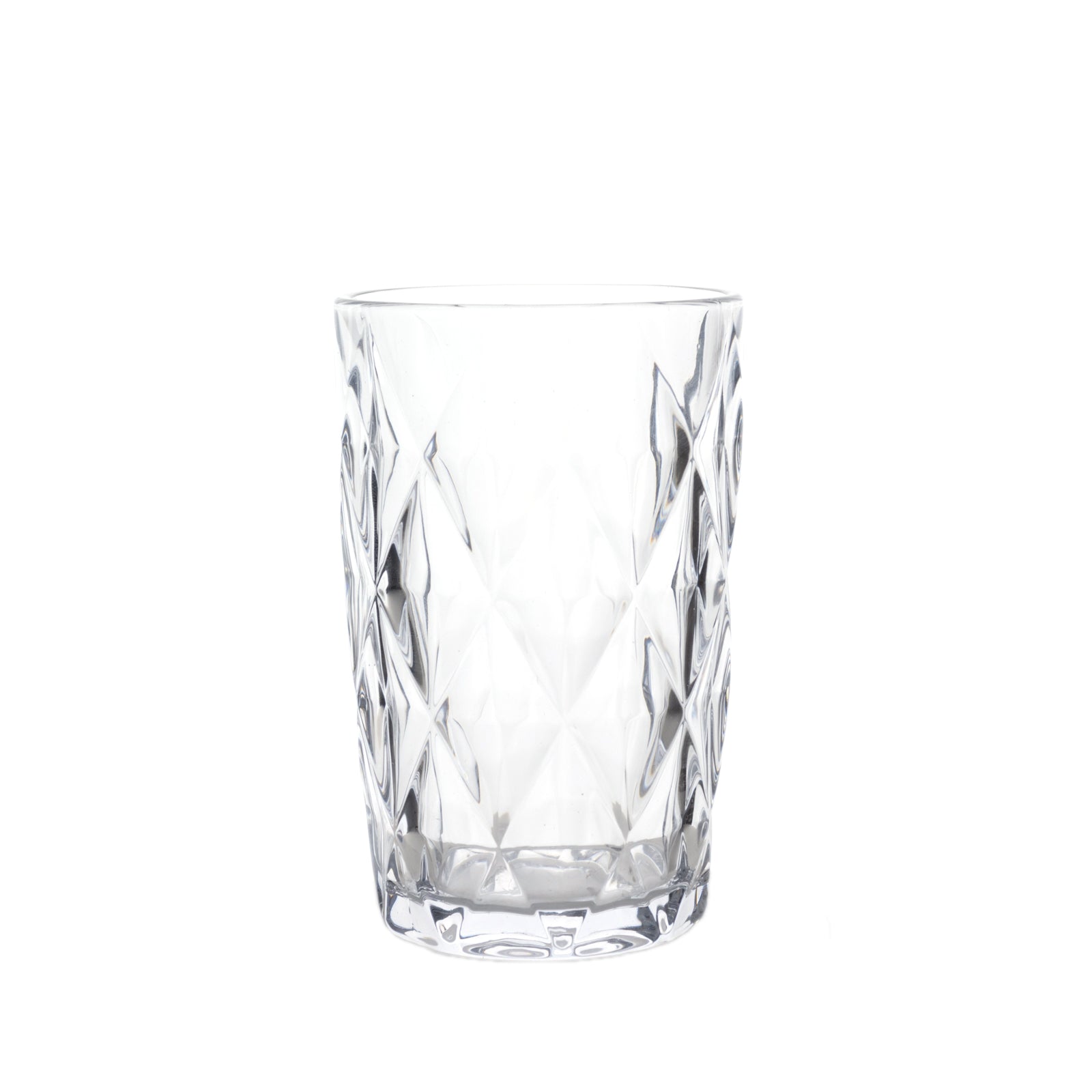 6 - Pack Whiskey Glasses Clear Textured Crystal Cut Design with Heavy Base - Highball Tumblers for Parties & Events 12oz 5" - Bell Racket Store