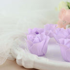 6 Pcs Lavender Lilac Scented Rose Soap Heart Shaped Party Favors With Gift Box And Ribbon - Bell Racket Store