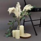 6 Stems Natural Dried Pampas Grass Decor Off White Tint - Versatile Plant Sprays for Boho Chic Vase Displays Backdrops & Event Styling 32"