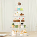 6 - Tier Acrylic Round Cupcake Stand Clear for Special Events & Catering Displays 22" - Bell Racket Store