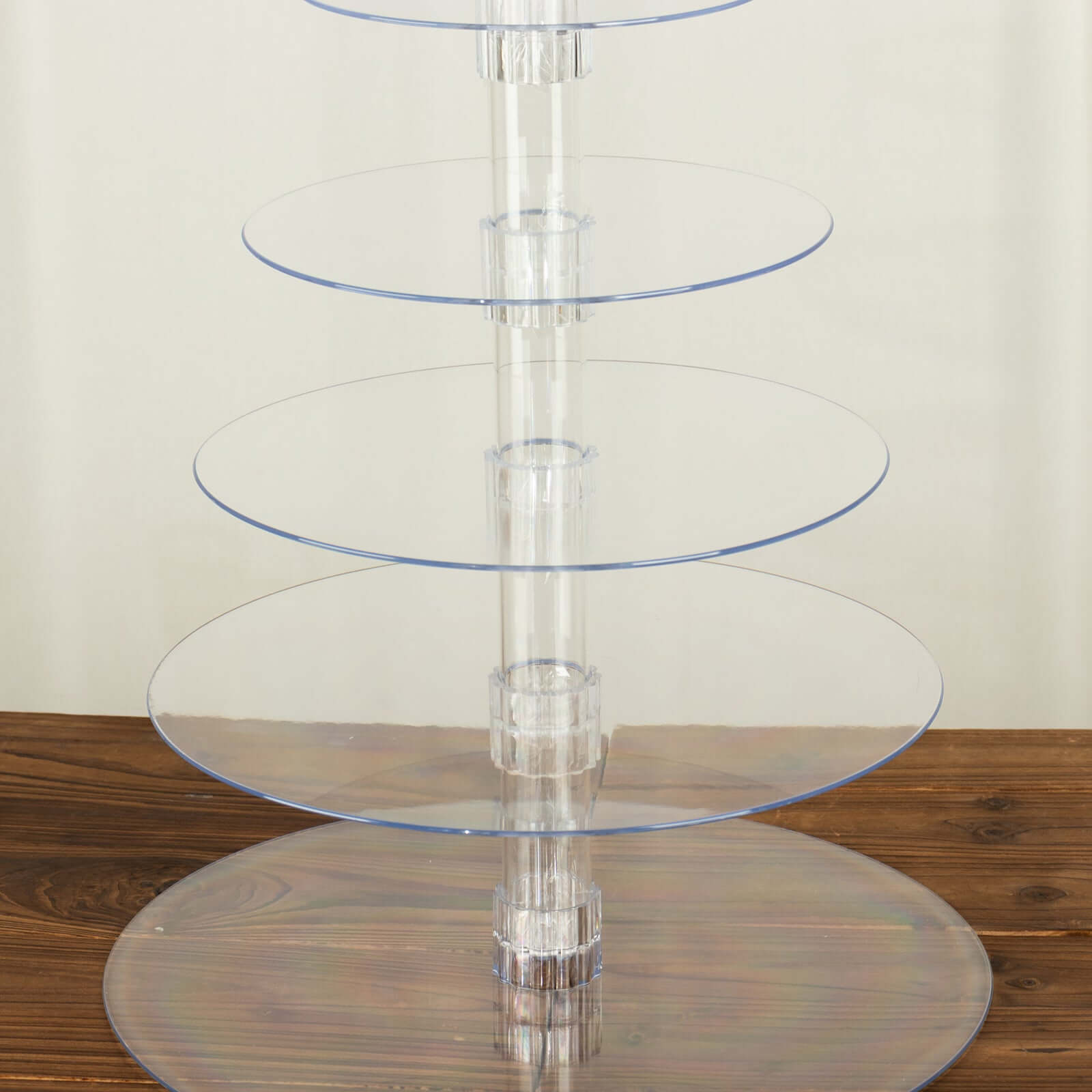 6 - Tier Acrylic Round Cupcake Stand Clear for Special Events & Catering Displays 22" - Bell Racket Store