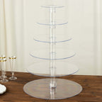 6 - Tier Acrylic Round Cupcake Stand Clear for Special Events & Catering Displays 22" - Bell Racket Store