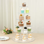 6 - Tier Acrylic Round Cupcake Stand Clear for Special Events & Catering Displays 22" - Bell Racket Store