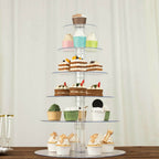 6 - Tier Acrylic Round Cupcake Stand Clear for Special Events & Catering Displays 22" - Bell Racket Store