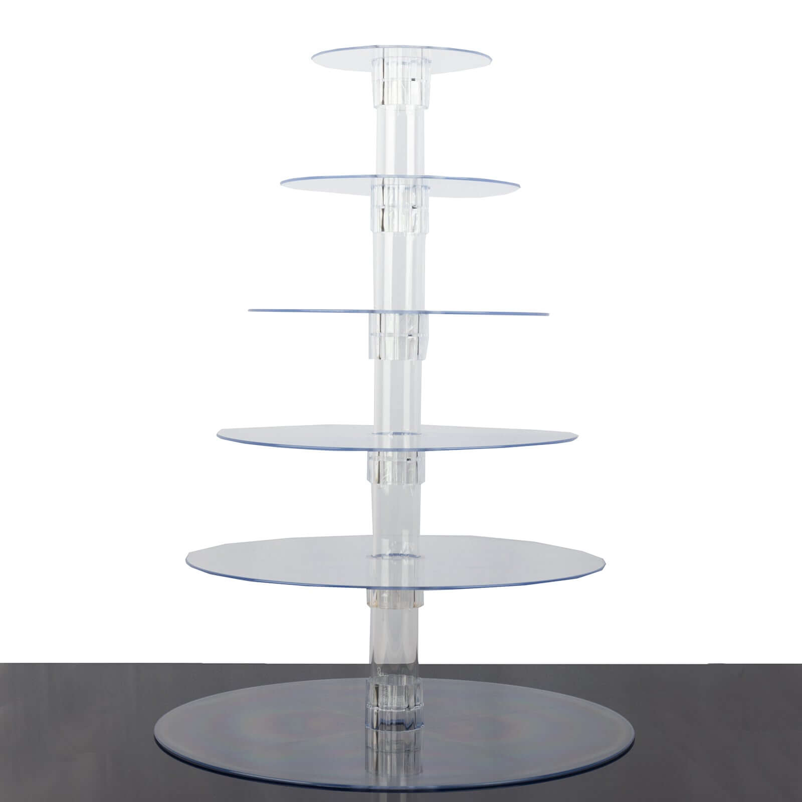 6 - Tier Acrylic Round Cupcake Stand Clear for Special Events & Catering Displays 22" - Bell Racket Store