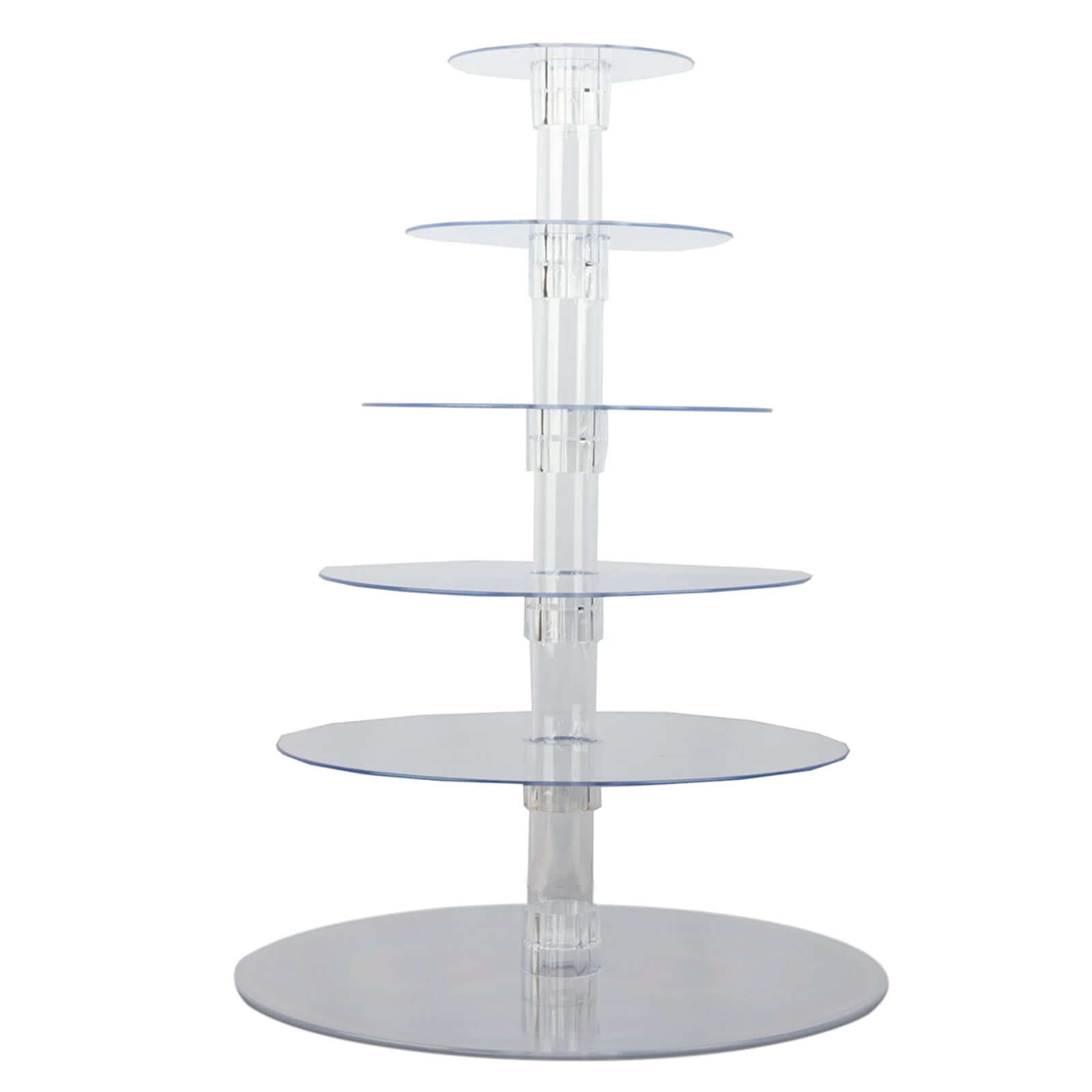 6 - Tier Acrylic Round Cupcake Stand Clear for Special Events & Catering Displays 22" - Bell Racket Store