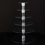 6 - Tier Acrylic Round Cupcake Stand Clear for Special Events & Catering Displays 22" - Bell Racket Store