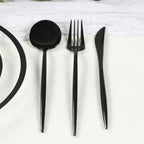 60 Pack Plastic Silverware Set, Black Heavy Duty Disposable Sleek Utensil Cutlery - Bell Racket Store