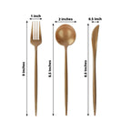 60 Pack Plastic Silverware Set, Gold Heavy Duty Disposable Sleek Utensil Cutlery - Bell Racket Store