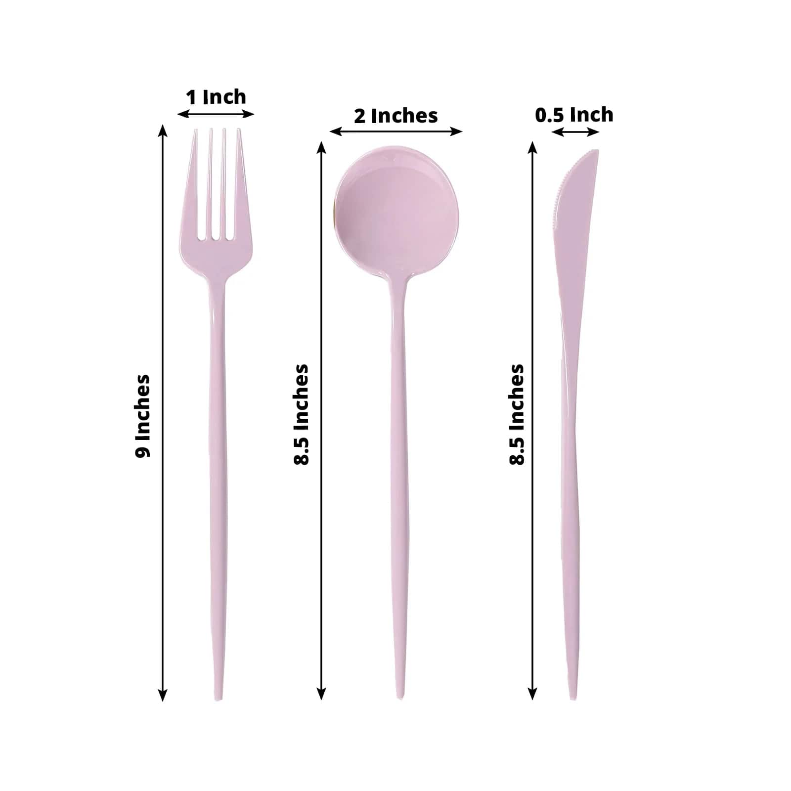 60 Pack Plastic Silverware Set, Lavender Lilac Heavy Duty Disposable Sleek Utensil Cutlery - Bell Racket Store