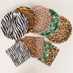 60 Pcs Paper Dinnerware Set with Animal Safari Print - Jungle Theme Party Plates and Napkins for 30 Guests - Bell Racket Store