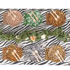 60 Pcs Paper Dinnerware Set with Animal Safari Print - Jungle Theme Party Plates and Napkins for 30 Guests - Bell Racket Store