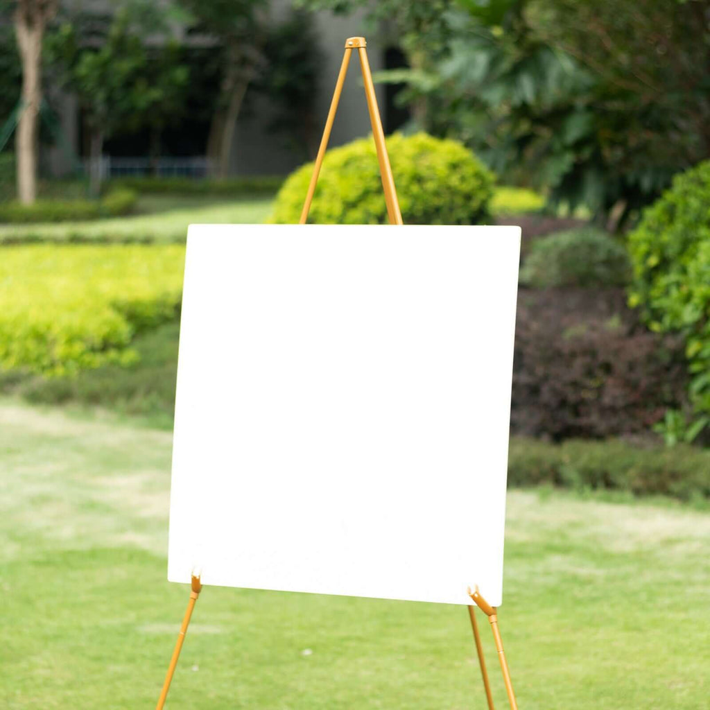 65" Gold Metal Sign Holder Easel Stand, Collapsible Tripod Stand - Bell Racket Store