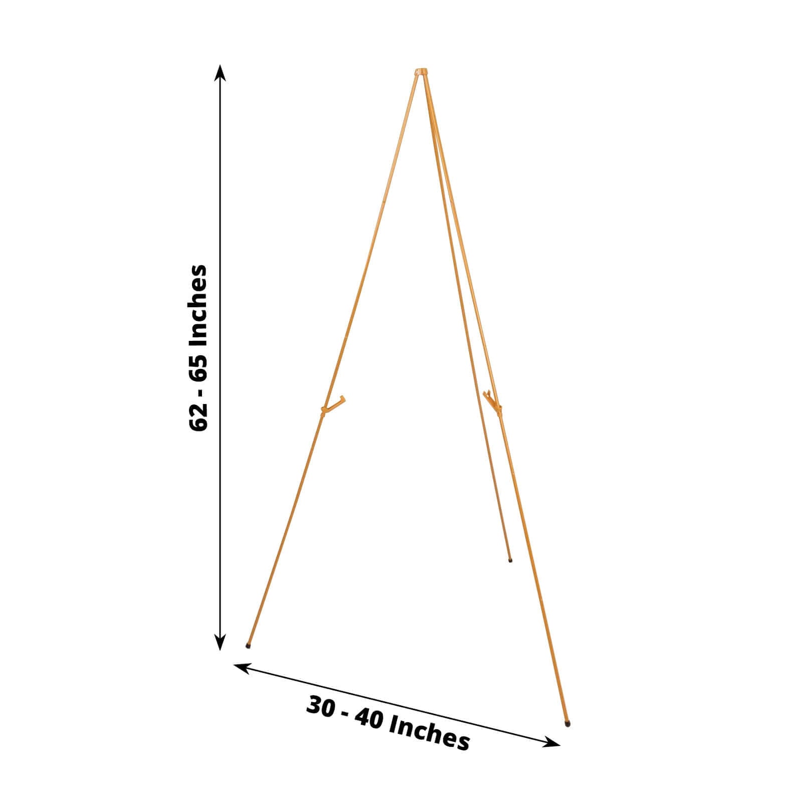 65" Gold Metal Sign Holder Easel Stand, Collapsible Tripod Stand - Bell Racket Store