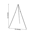 65" Heavy Duty Black Metal Easel Stand - Portable and Adjustable Tripod for Wedding Signs, Posters, and Art - Bell Racket Store