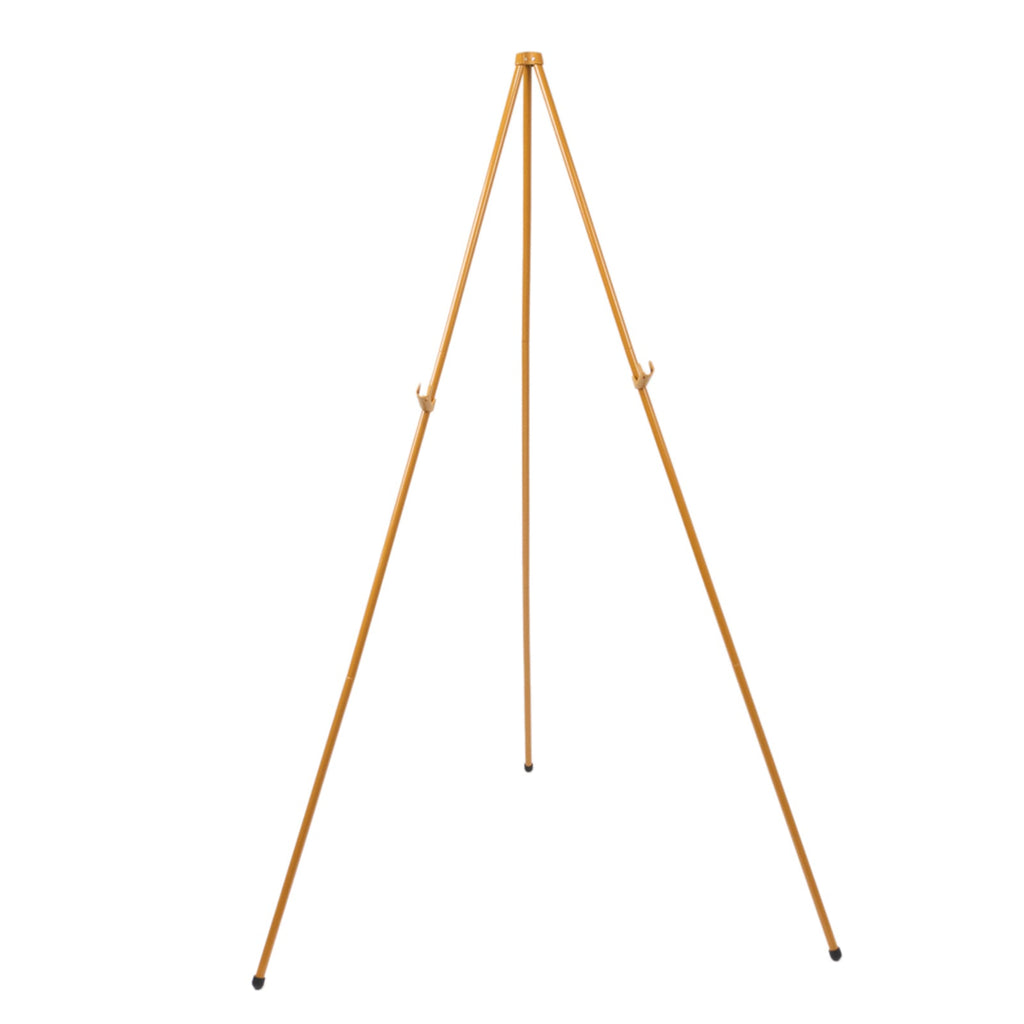65" Heavy Duty Gold Metal Easel Stand - Portable and Adjustable Tripod for Wedding Signs, Posters, and Art - Bell Racket Store