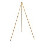 65" Heavy Duty Gold Metal Easel Stand - Portable and Adjustable Tripod for Wedding Signs, Posters, and Art - Bell Racket Store