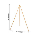 65" Heavy Duty Gold Metal Easel Stand - Portable and Adjustable Tripod for Wedding Signs, Posters, and Art - Bell Racket Store