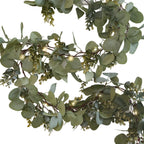 6.5ft Artificial Eucalyptus and Boxwood Garland String Lights, Warm White 20 LED Battery Operated Fairy Lights with Fake Greenery Hanging Vines - Bell Racket Store