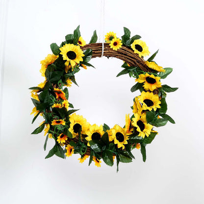 6.5ft Artificial Silk Sunflower Table Garland, Flower Vine Chain - NestOCart
