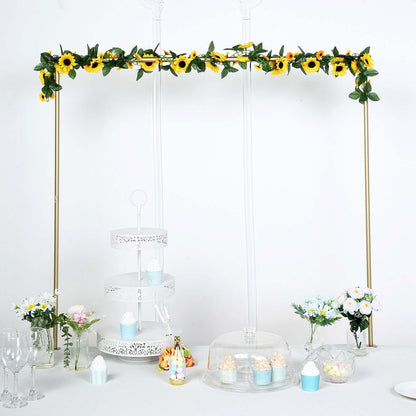 6.5ft Artificial Silk Sunflower Table Garland, Flower Vine Chain - NestOCart