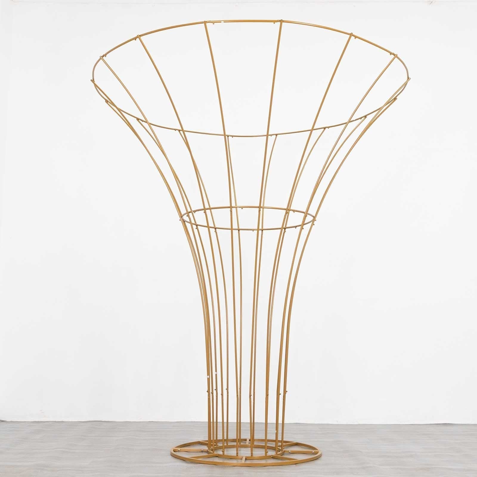 6.5ft Gold Blossom Metal Tree Wedding Floral Display Stand, Floor Standing Flower Frame Pedestal - Bell Racket Store