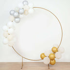 6.5ft Gold Metal Circle Wedding Arch Stand, Floral Balloon Garland Hoop, Round Backdrop Frame - Bell Racket Store
