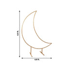 6.5ft Gold Metal Crescent Moon Wedding Arch Backdrop Stand, Curved Arbor Floral Balloon Frame with Sturdy Base - Bell Racket Store