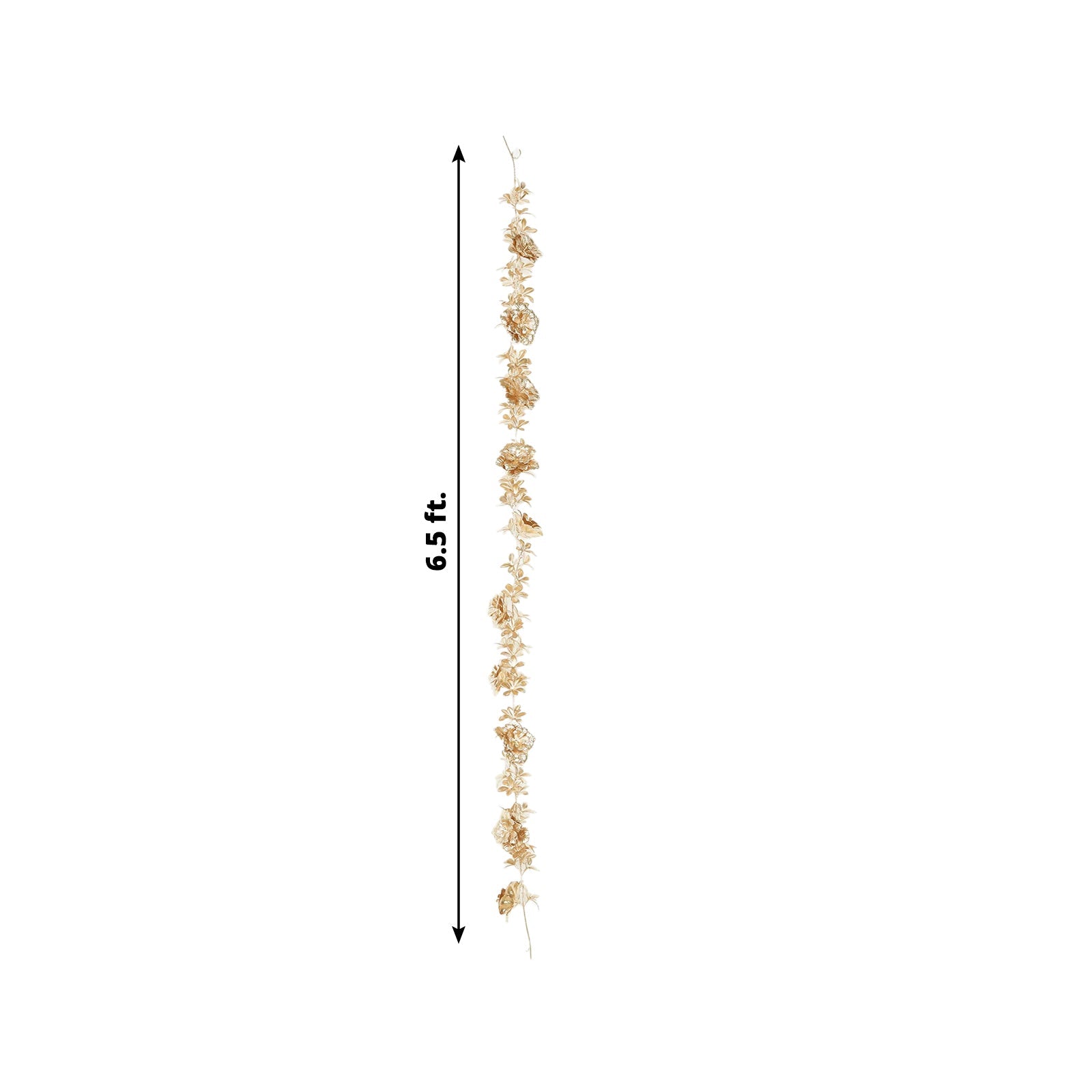 6.5ft Metallic Gold Artificial Flower Garland - Magnolia & Jasmine Hanging Vine for Table, Arch & Backdrop Decor - Bell Racket Store