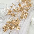 6.5ft Metallic Gold Artificial Ivy Leaves Garland - Hanging Vine for Table, Arch & Backdrop Decor - Bell Racket Store