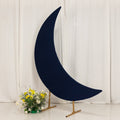 6.5ft Navy Blue Spandex Crescent Moon Chiara Backdrop Stand Cover, Custom Stretch Fitted Wedding Arch Cover - Bell Racket Store