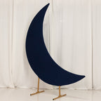 6.5ft Navy Blue Spandex Crescent Moon Chiara Backdrop Stand Cover, Custom Stretch Fitted Wedding Arch Cover - Bell Racket Store