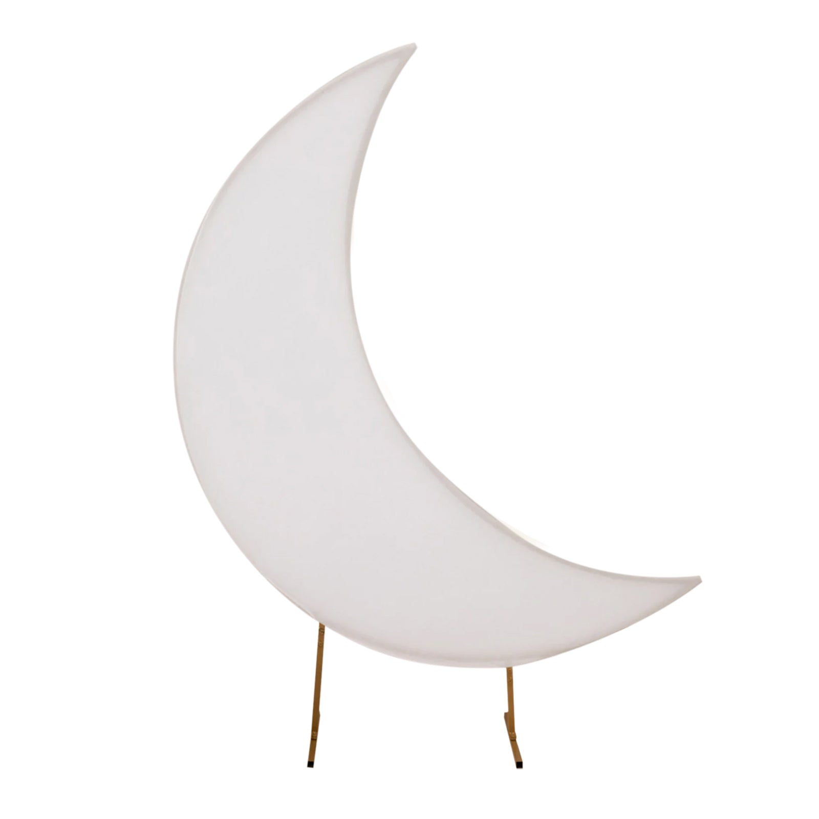 6.5ft White Spandex Crescent Moon Chiara Backdrop Stand Cover, Custom Stretch Fitted Wedding Arch Cover - Bell Racket Store