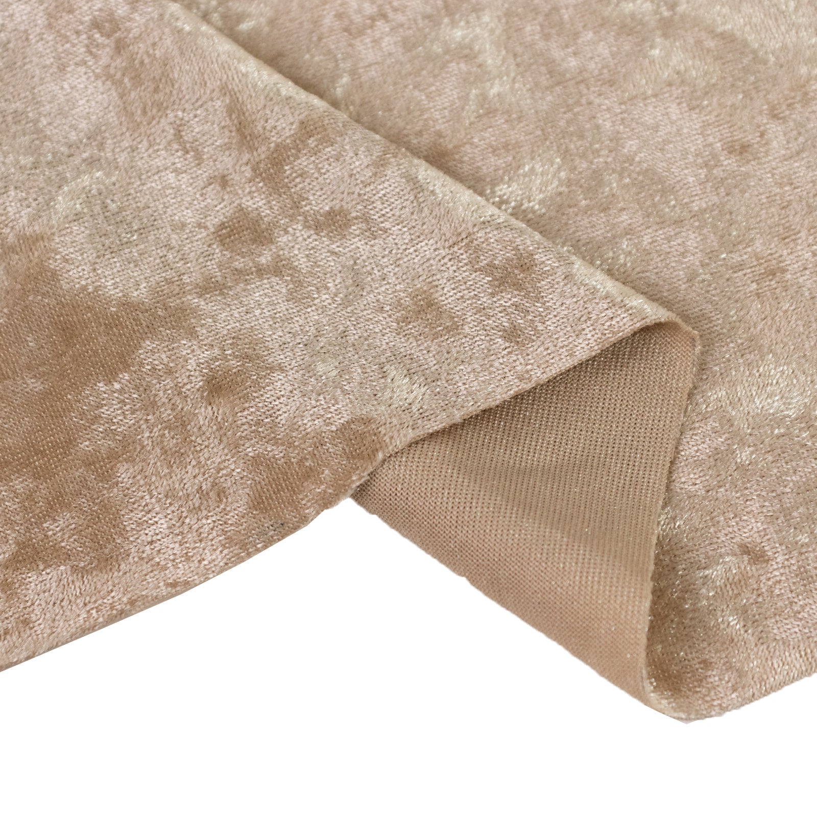 65"x5 Yards Beige Crushed Velvet Fabric Bolt, DIY Craft Fabric Roll - Bell Racket Store