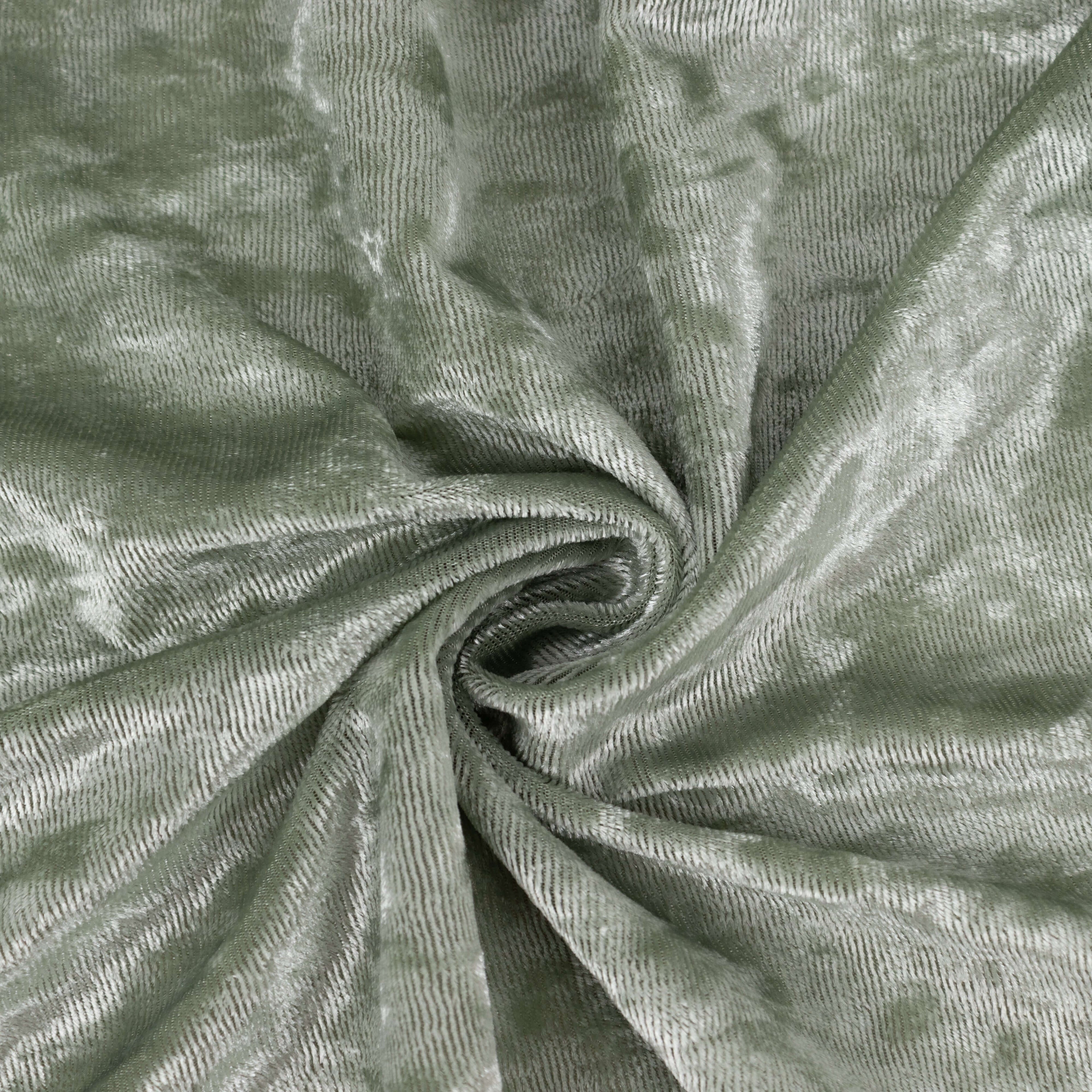 65"x5 Yards Sage Green Crushed Velvet Fabric Bolt, DIY Craft Fabric Roll - Bell Racket Store
