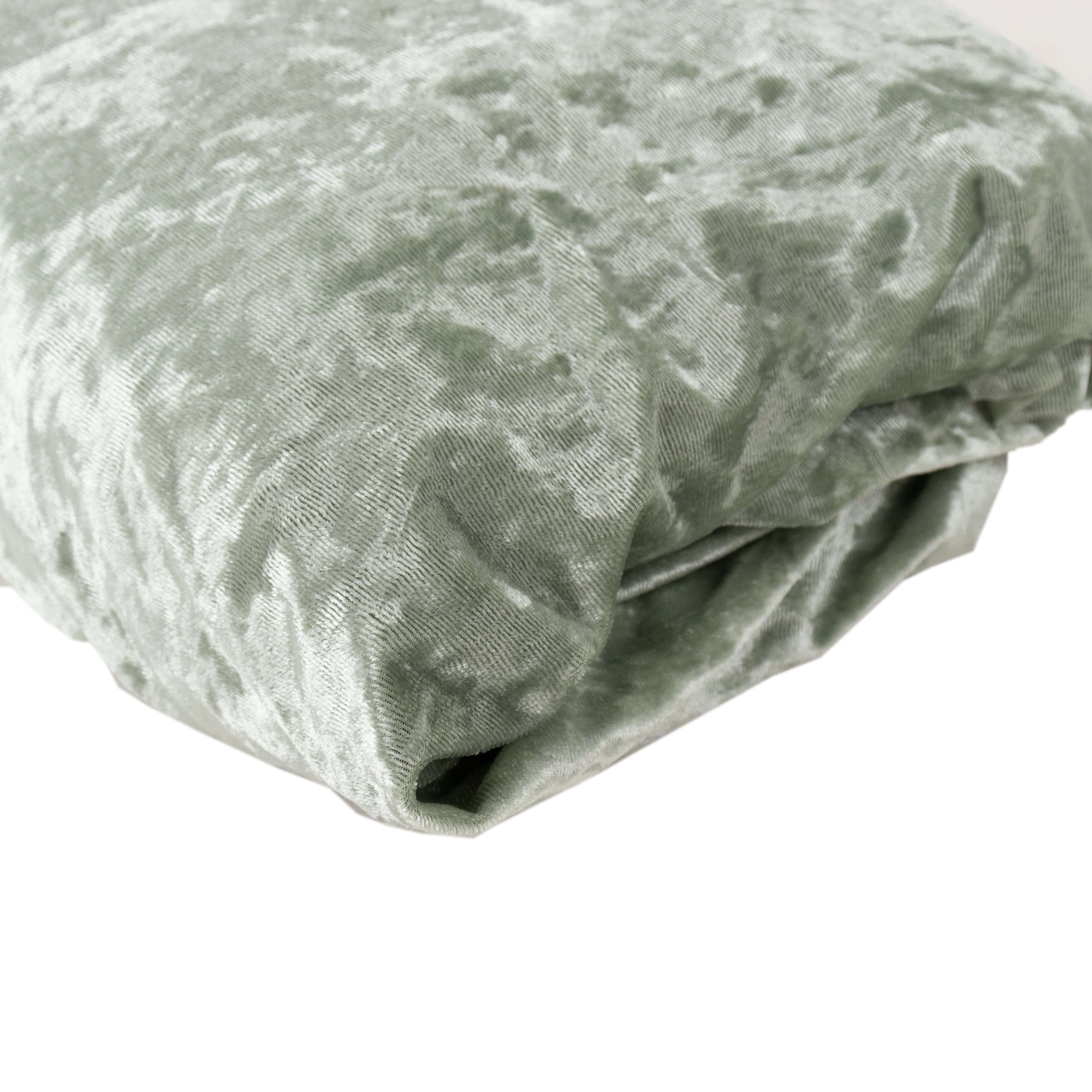 65"x5 Yards Sage Green Crushed Velvet Fabric Bolt, DIY Craft Fabric Roll - Bell Racket Store