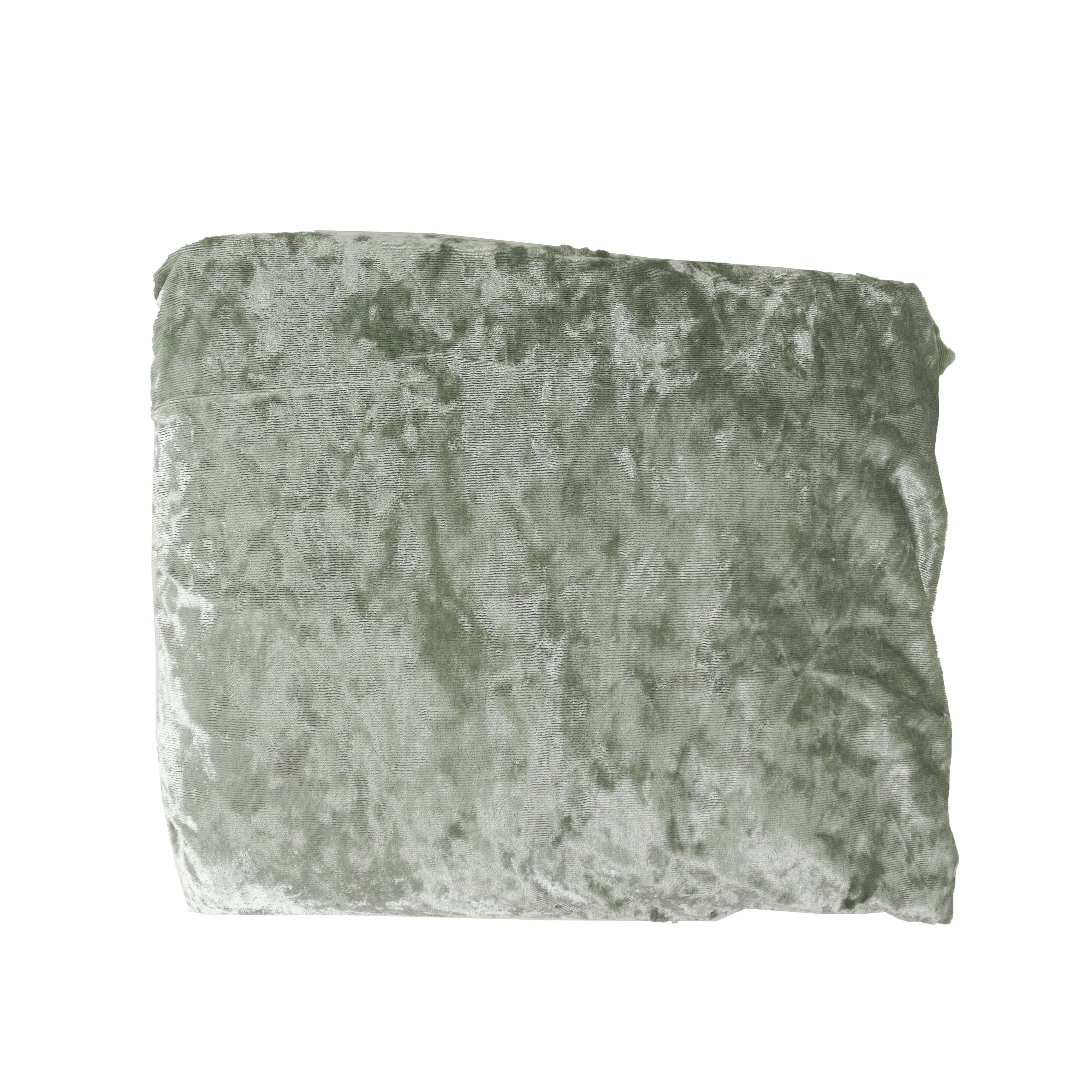 65"x5 Yards Sage Green Crushed Velvet Fabric Bolt, DIY Craft Fabric Roll - Bell Racket Store